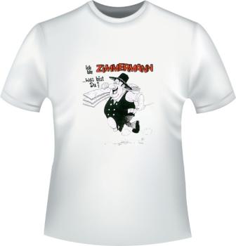 Zimmermann (Bretter und Firstnagel, sw) T-Shirt